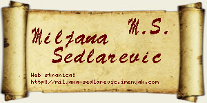 Miljana Sedlarević vizit kartica